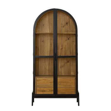 Remix Display Cabinet In Black and Brown