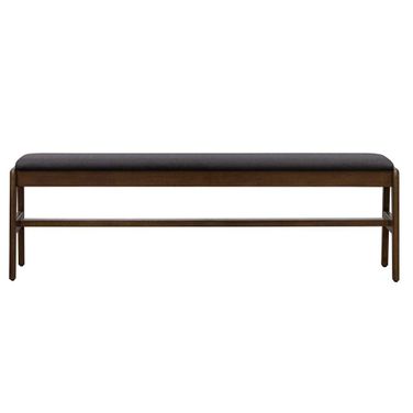 Remix Upholstered Bench In Grey and Brown