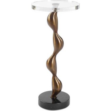 Remolino Bronze Drink Table In Bronze