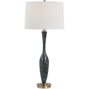 Remy Polished Table Lamp In Blue and White