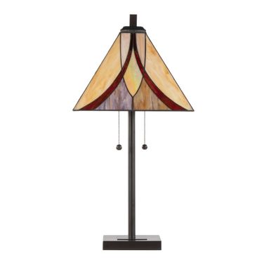 Ren 30 Inch Table Lamp In Brown and Cream