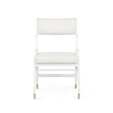 Renata Arm Chair Set of 2 In Eggshell White