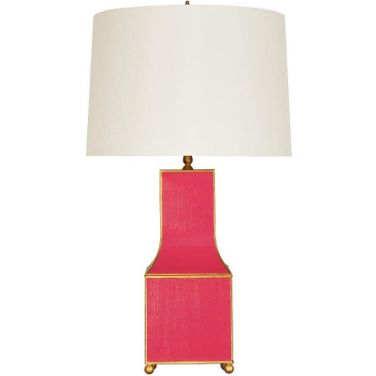 Renata Pink Handpainted Pagoda Table Lamp
