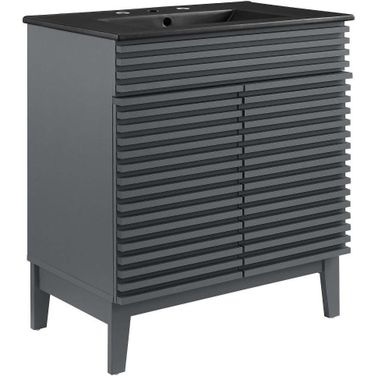 Render 30 Inch Bathroom Vanity In Gray Black