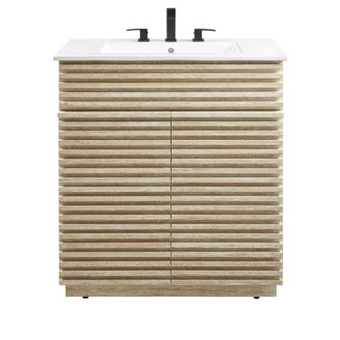 Render 30 Inch Bathroom Vanity With Sink In White