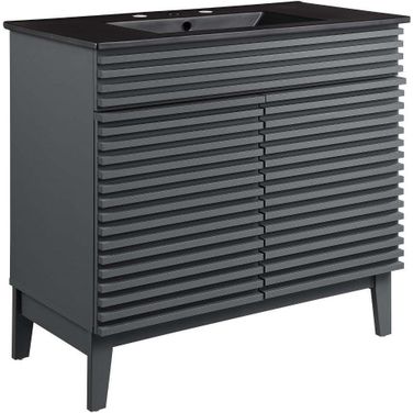 Render 36 Inch Bathroom Vanity In Gray Black