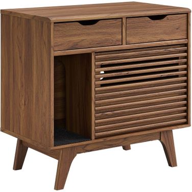 Render Cat Cabinet In Walnut
