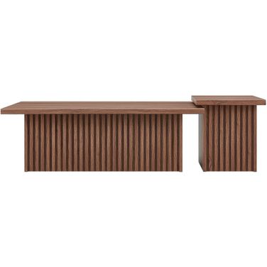 Render Nesting Coffee Tables Set of 2 In Walnut