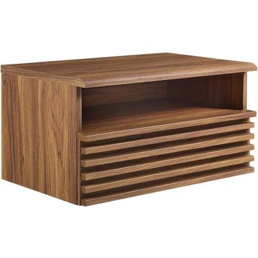 Render Wall Mount Nightstand In Walnut