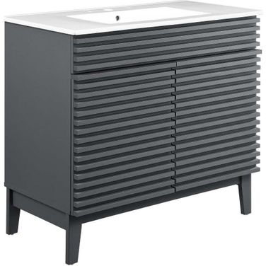 Render White And Gray 36 Inch Bathroom Vanity