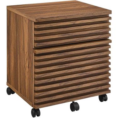 Render Wood File Cabinet In Walnut