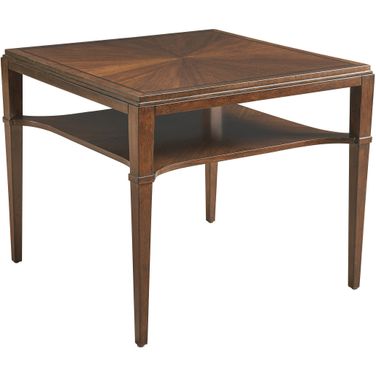 Rendezvous Andora Square Lamp Table In Brown