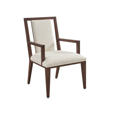 Rendezvous Boswell Splat Back Arm Chair In Brown