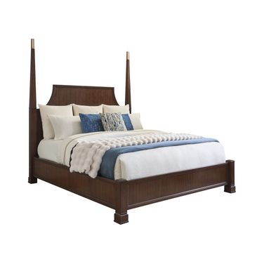 Rendezvous Essex California King Poster Bed In Brown