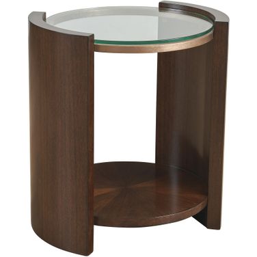 Rendezvous Lennox Round Accent Table In Brown