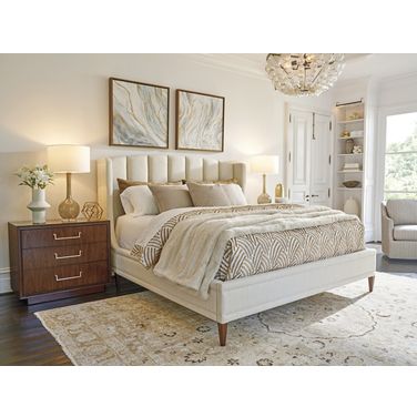 Rendezvous Savoy UpholsteredBedroom Set In Cream