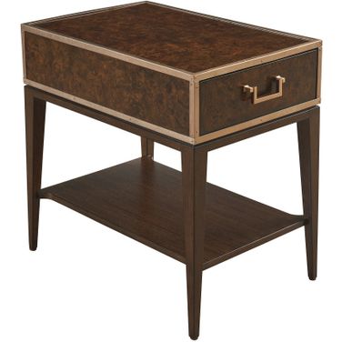 Rendezvous Shelton Box On Stand End Table In Brown