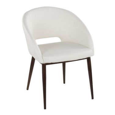Renee Chair In White and Copper