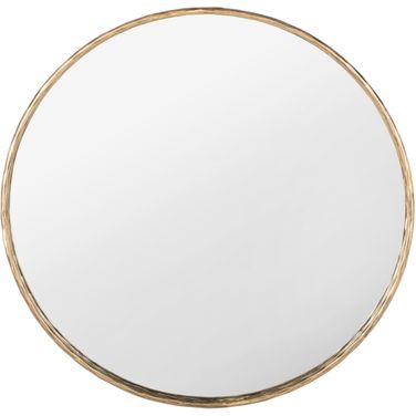Renee Round Metal Mirror In Brass