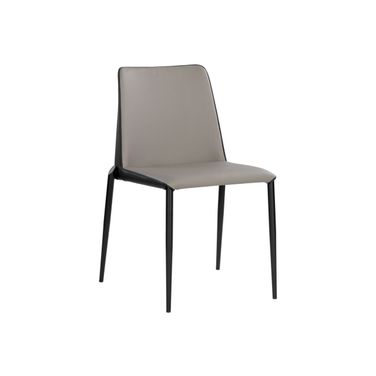 Renee Stackable Dining Chair Set of 2 In Dillon Stratus and Dillon Black