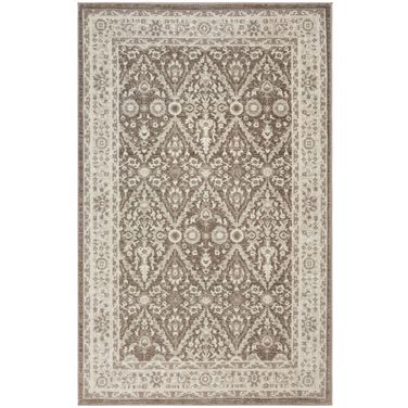 Renewed 3'11" x 5'11" Indoor Rug In Mocha and Ivory