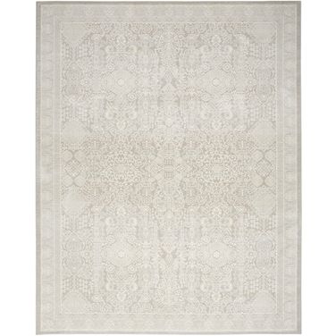 Renewed 9' x 12' Indoor Rug In Ivory and Silver