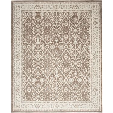 Renewed 9' x 12' Indoor Rug In Mocha and Ivory