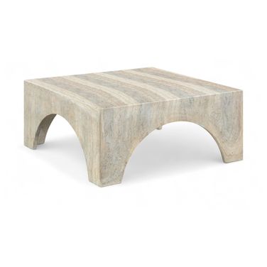 Renza Concrete and Fiberglass Indoor/Outdoor Coffee Table In Natural