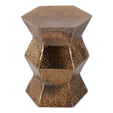 Renzo 16 Inch Stainless Steel Modern End Table In Copper