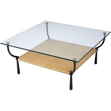 Renzo Iron Coffee Table In Cashew