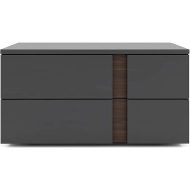 Renzo Left Nightstand In Dark Gray Matte