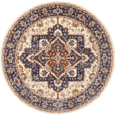 Reseda Cream 5' x 5' Round Area Rug