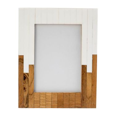 Resin 5 x 7 2-Toned Frame In Natural And White