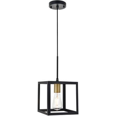 Resolute 1 Light Brass And Black Pendant LD4063D8BRB