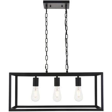 Resolute 3 Light Black Pendant LD4063D25BK