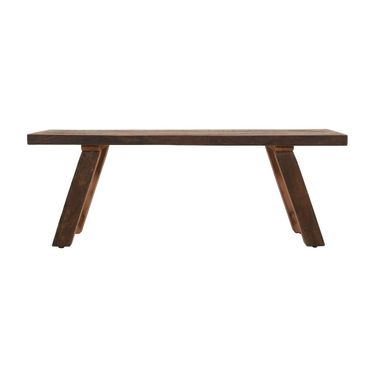 Reston 48 Inch Reclaimed Dining Bench In Dark Brown