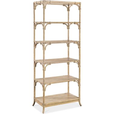 Retreat Pole Rattan Bookcase In Light Wood