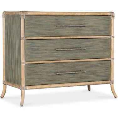 Retreat Pole Rattan Chest In Green