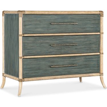 Retreat Pole Rattan Chest In Blue