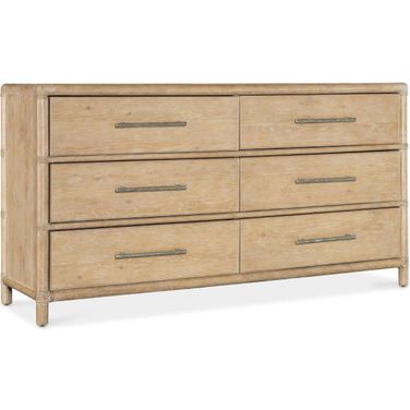 Retreat Pole Rattan Dresser In Light Wood