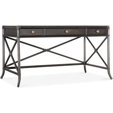 Retreat Pole Rattan Writing Desk In Dark Wood
