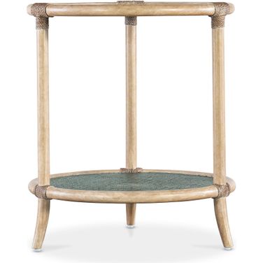 Retreat Raffia End Table In Natural and Blue
