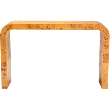 Revelle Natural Wood Console Table In Mappa Burl