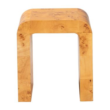 Revelle Natural Wood End Table In Mappa Burl