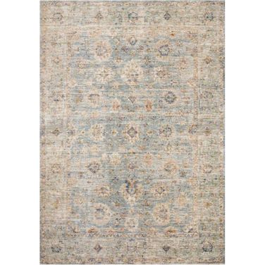 Revere Light Blue/Multi 2'6" x 16' Rug