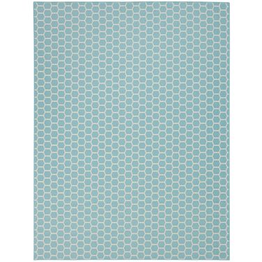 Reversible 10' x 14' Indoor Outdoor Rug In Aqua