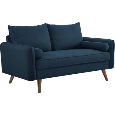 Revive Azure Upholstered Fabric Loveseat