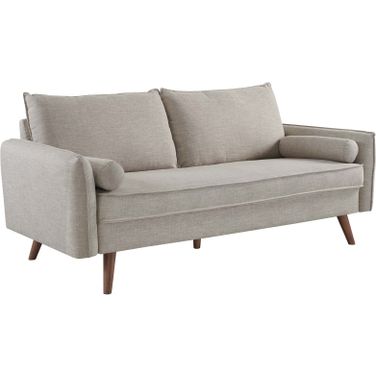 Revive Beige Upholstered Fabric Sofa