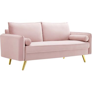 Revive Performance Velvet Sofa In Pink