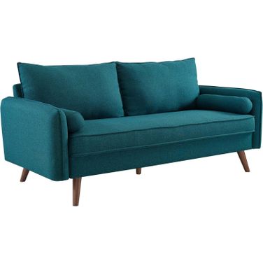 Revive Teal Upholstered Fabric Sofa
